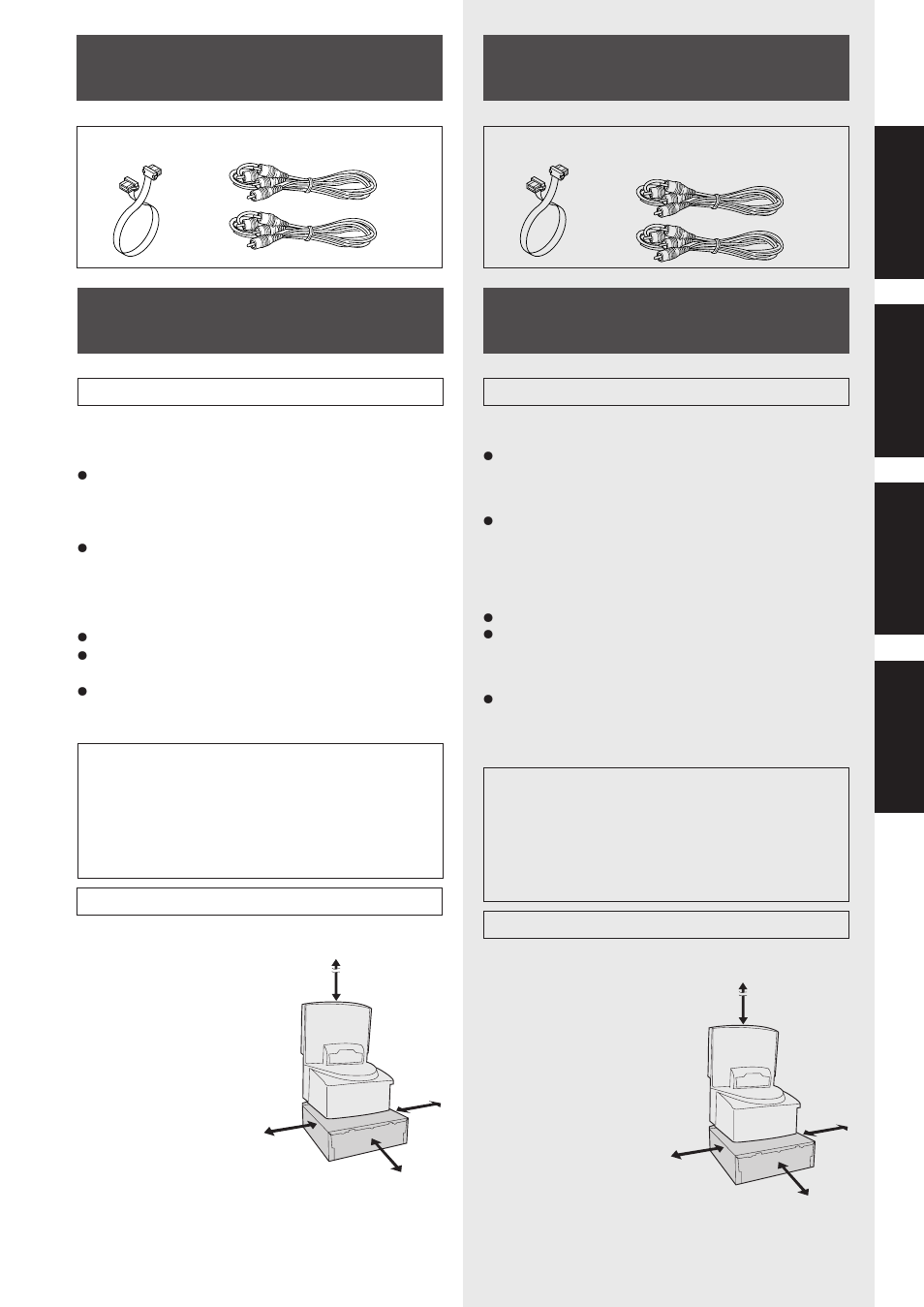 Avvertenze per l’uso, Aufstellungsort, Posizionamento | Ventilazione, Belüftung | Pioneer CT-IS21 User Manual | Page 7 / 56