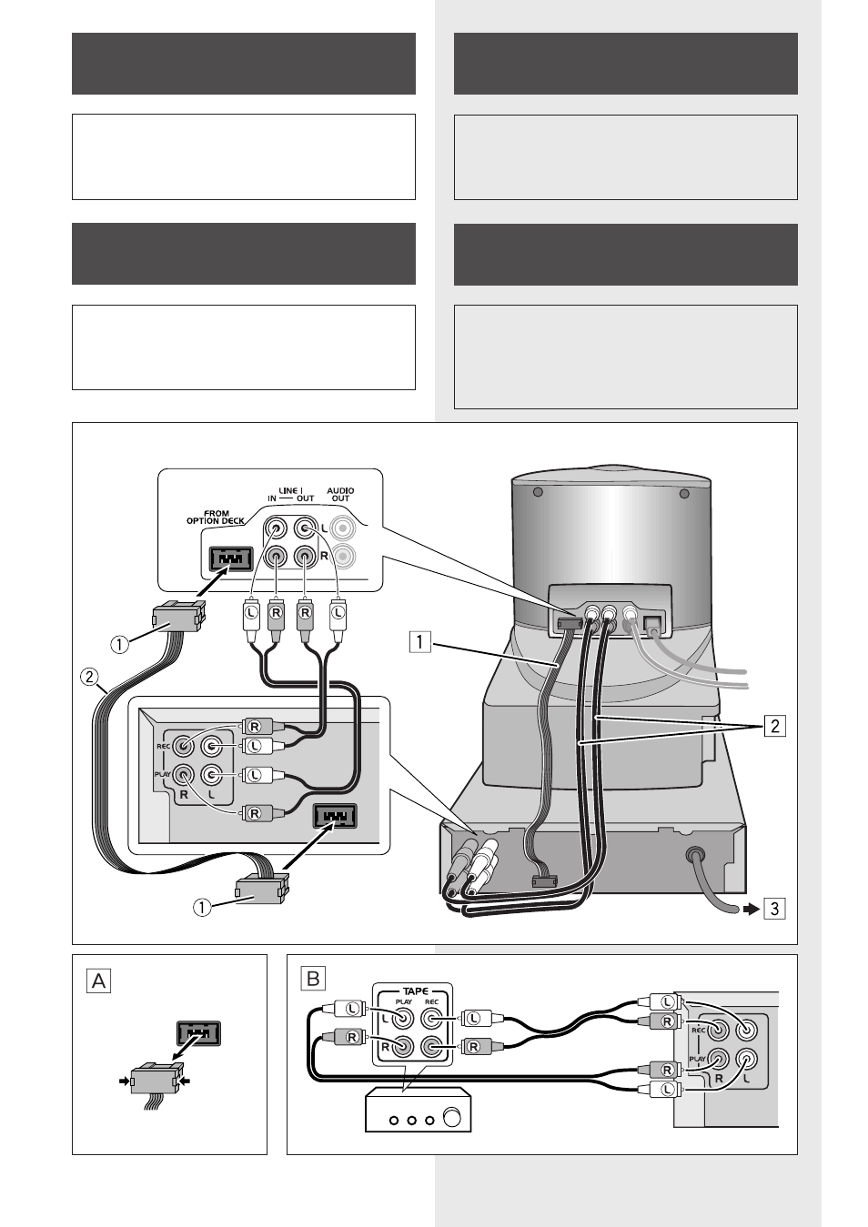 Anschlüsse, Collegamenti, Connections | Les branchements, Åı anschlüsse | Pioneer CT-IS21 User Manual | Page 8 / 56