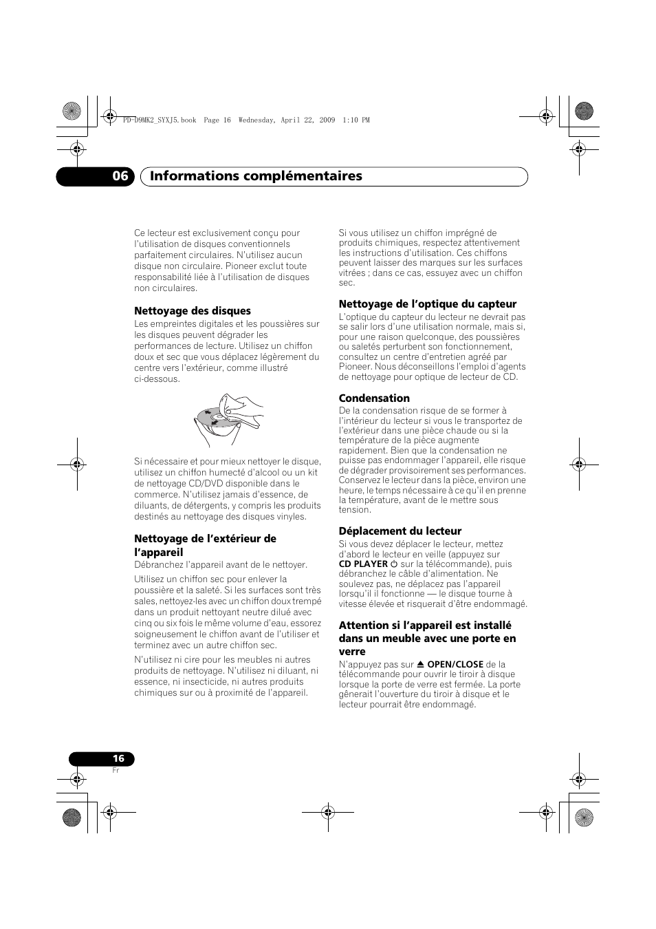 Informations complémentaires 06 | Pioneer PD-D9MK2-K User Manual | Page 34 / 128