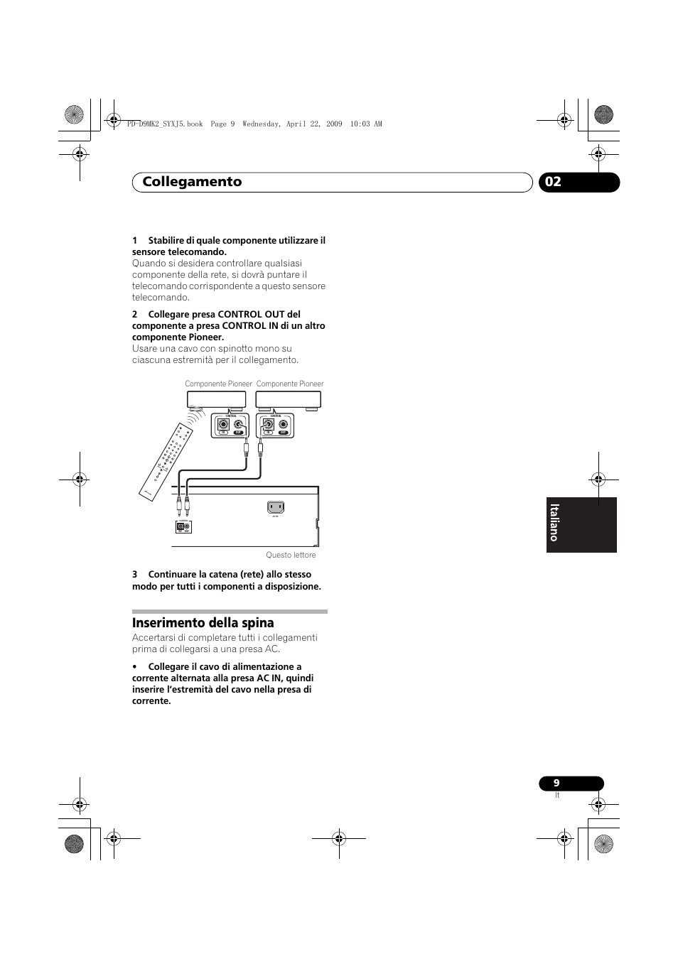Inserimento della spina, Collegamento 02 | Pioneer PD-D9MK2-K User Manual | Page 81 / 128