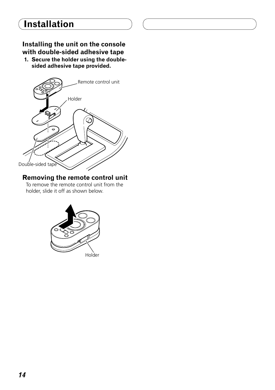 Installation | Pioneer DEX-P99RS User Manual | Page 14 / 99