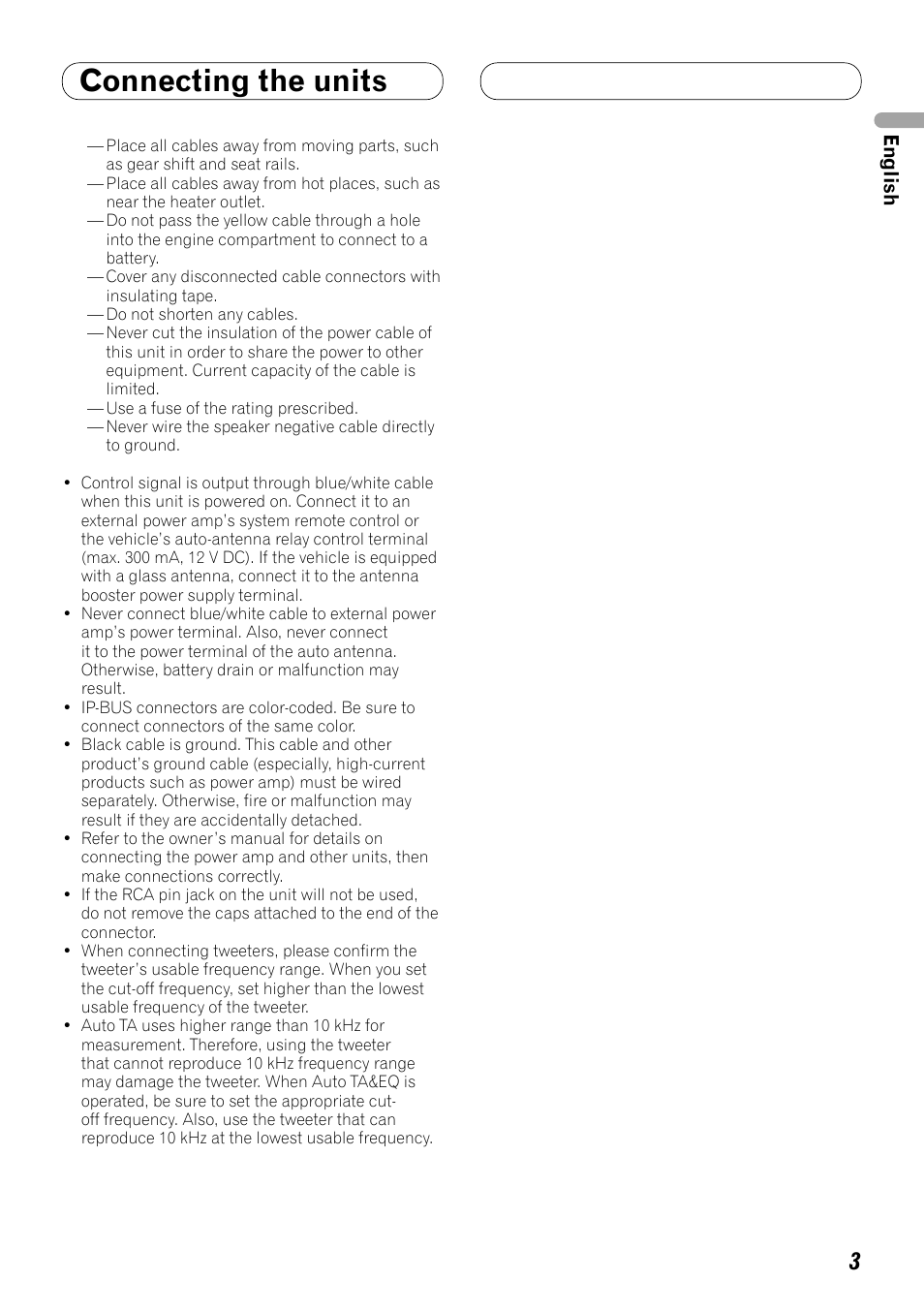 Connecting the units | Pioneer DEX-P99RS User Manual | Page 3 / 99