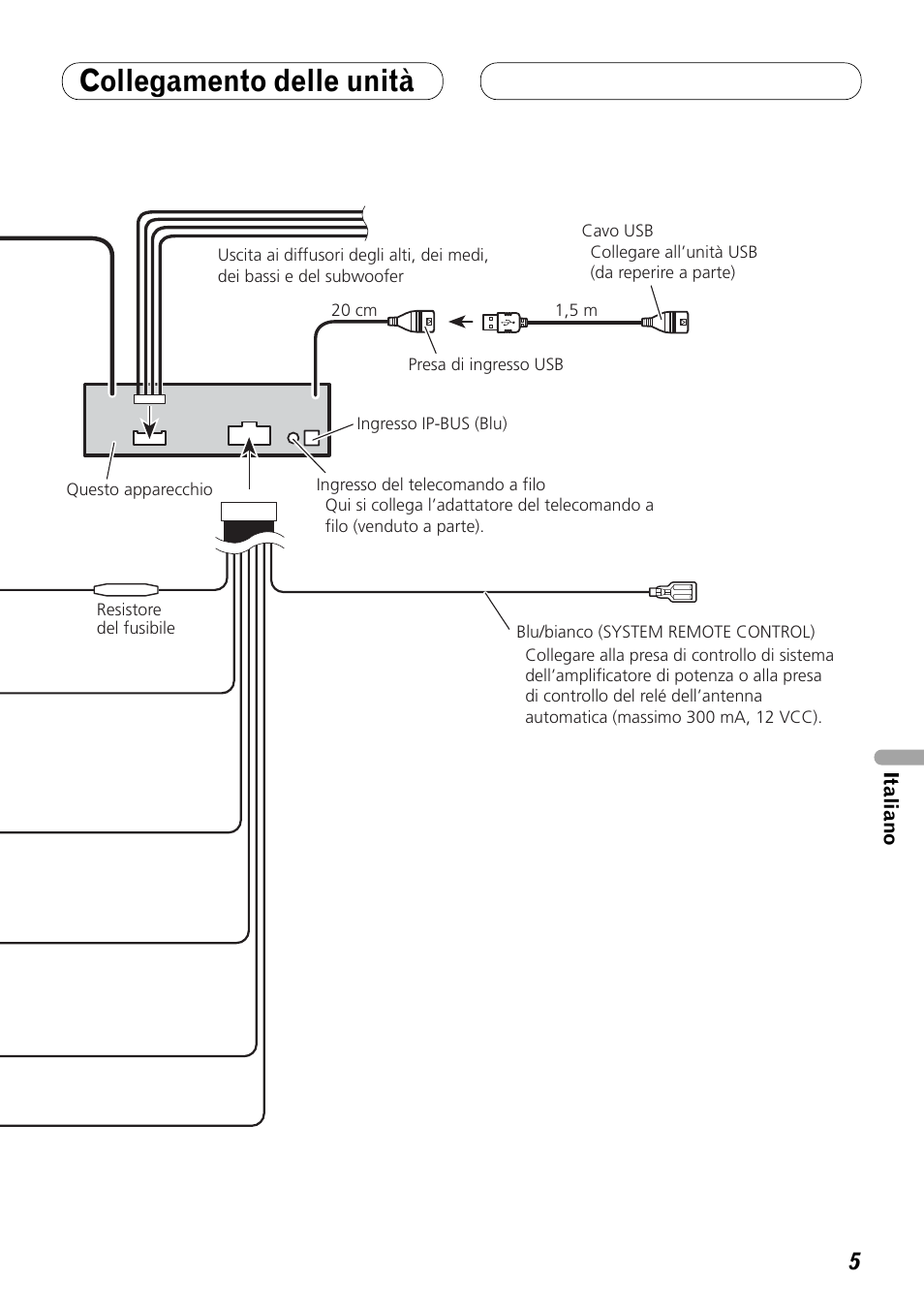 Collegamento delle unità | Pioneer DEX-P99RS User Manual | Page 61 / 99