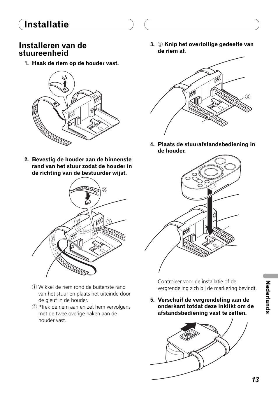 Installeren van de stuureenheid, Installatie | Pioneer DEX-P99RS User Manual | Page 83 / 99