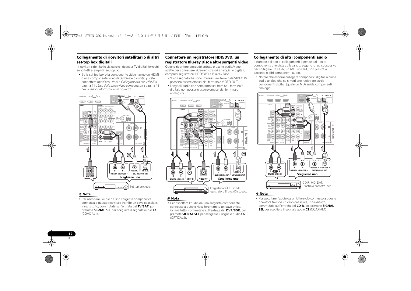 Collegamento di altri componenti audio | Pioneer VSX-421 User Manual | Page 54 / 100
