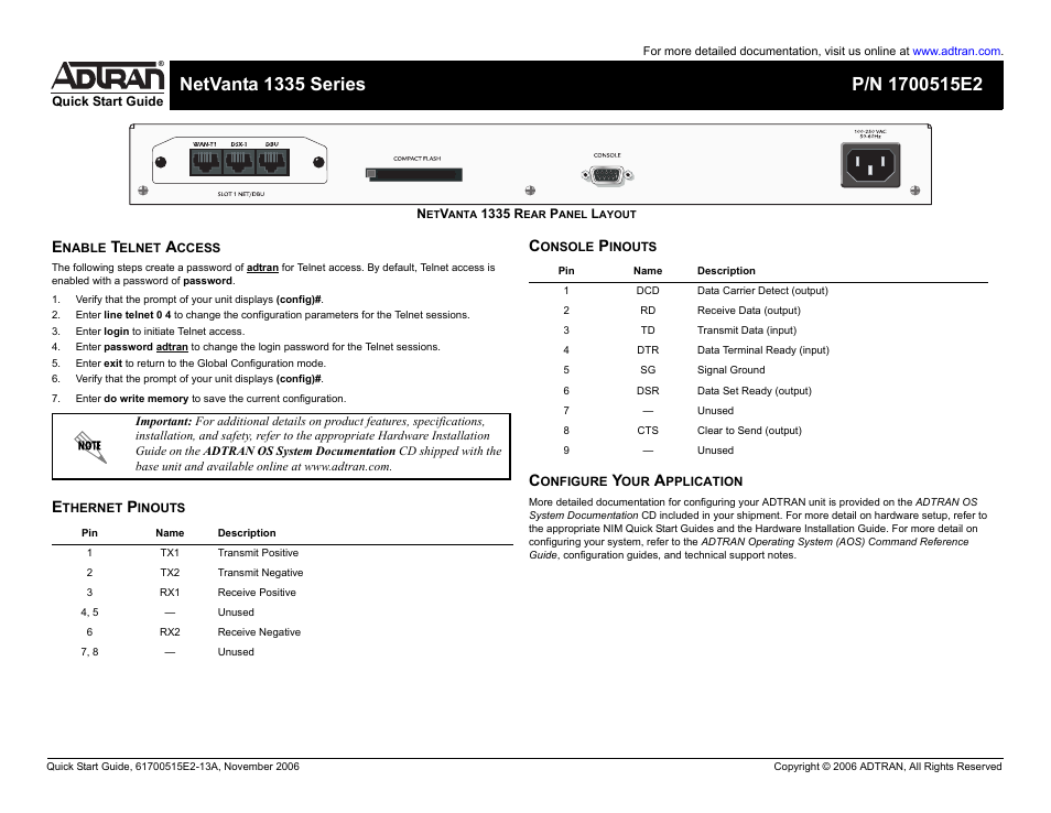 ADTRAN NetVanta 1335 Series User Manual | Page 2 / 2
