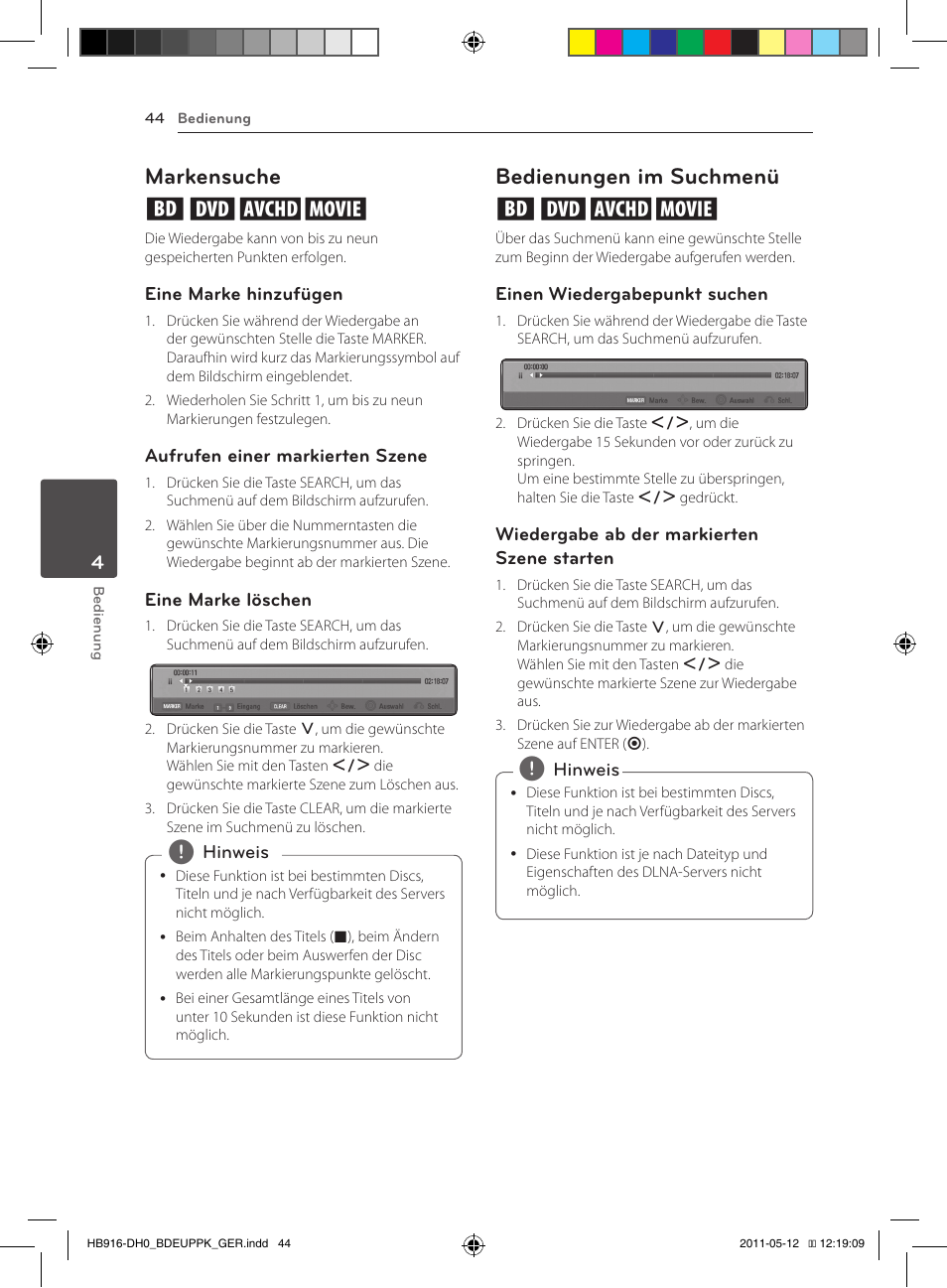 44 – markensuche, 44 – bedienungen im suchmenü, Markensuche eroy | Bedienungen im suchmenü eroy | Pioneer BCS-414 User Manual | Page 178 / 400