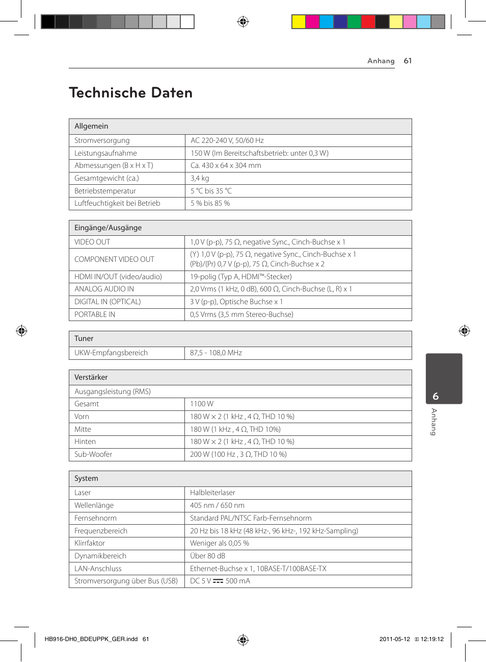 Technische daten | Pioneer BCS-414 User Manual | Page 195 / 400