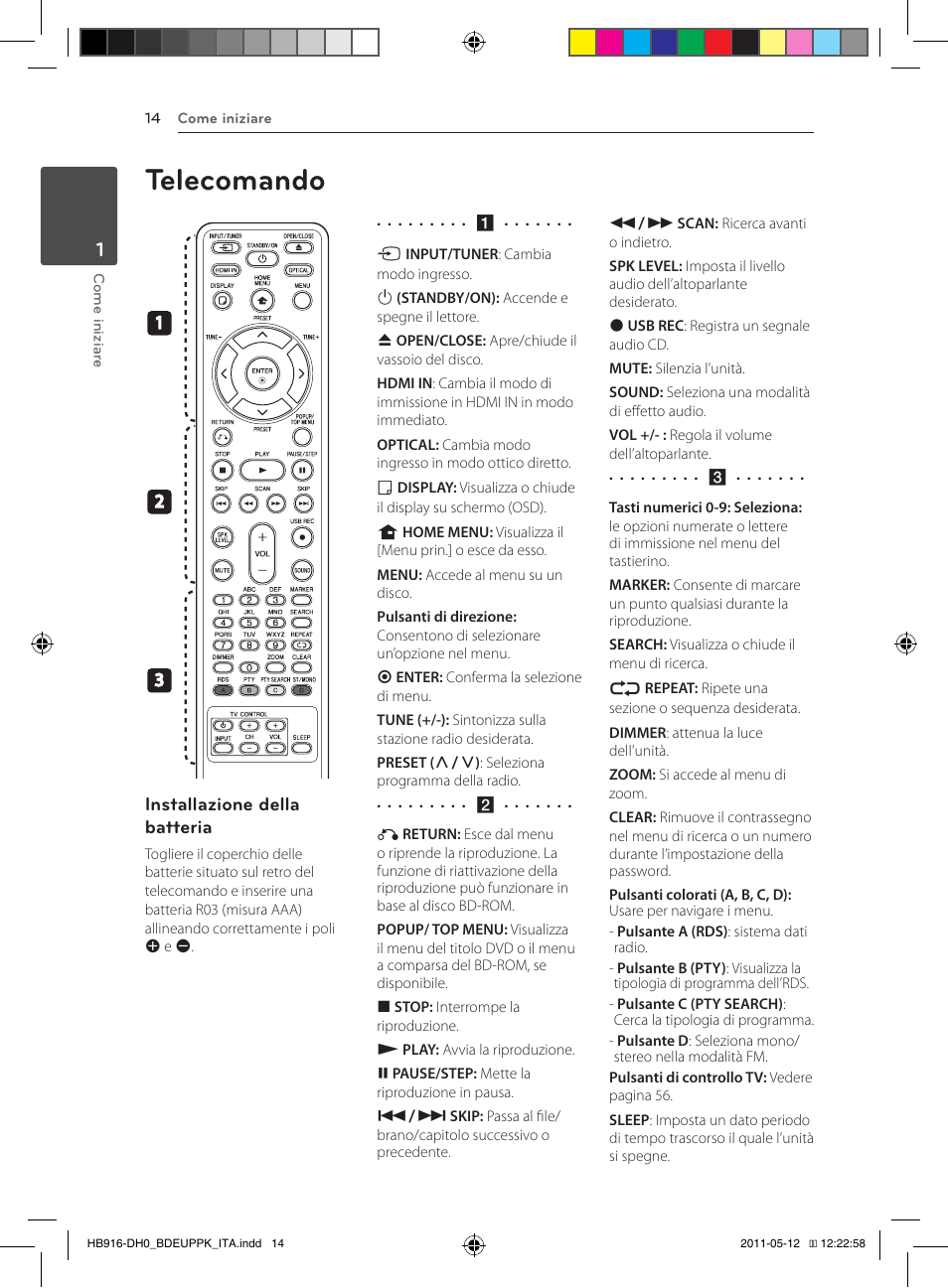Telecomando | Pioneer BCS-414 User Manual | Page 212 / 400