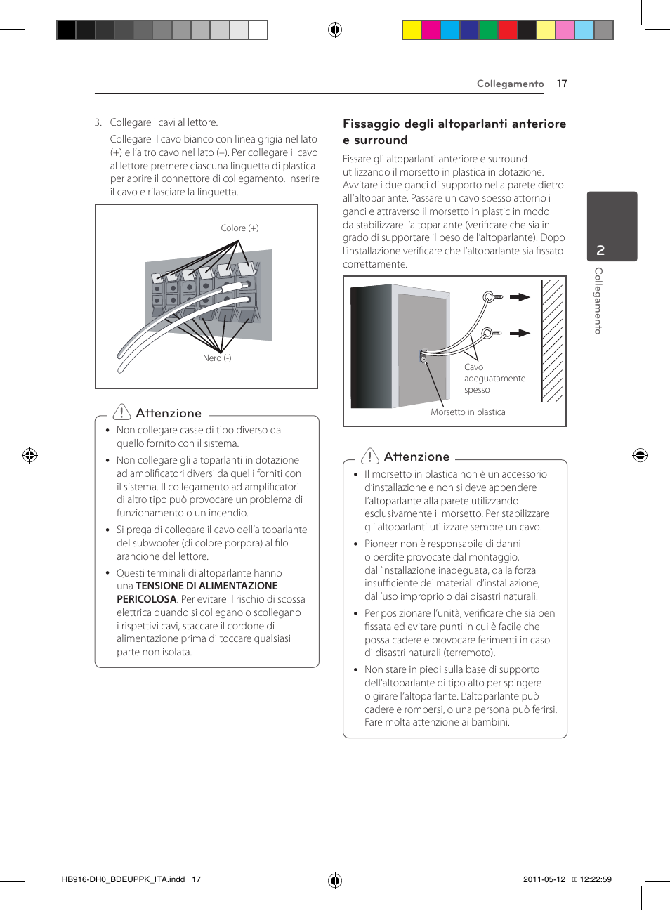 Attenzione | Pioneer BCS-414 User Manual | Page 215 / 400