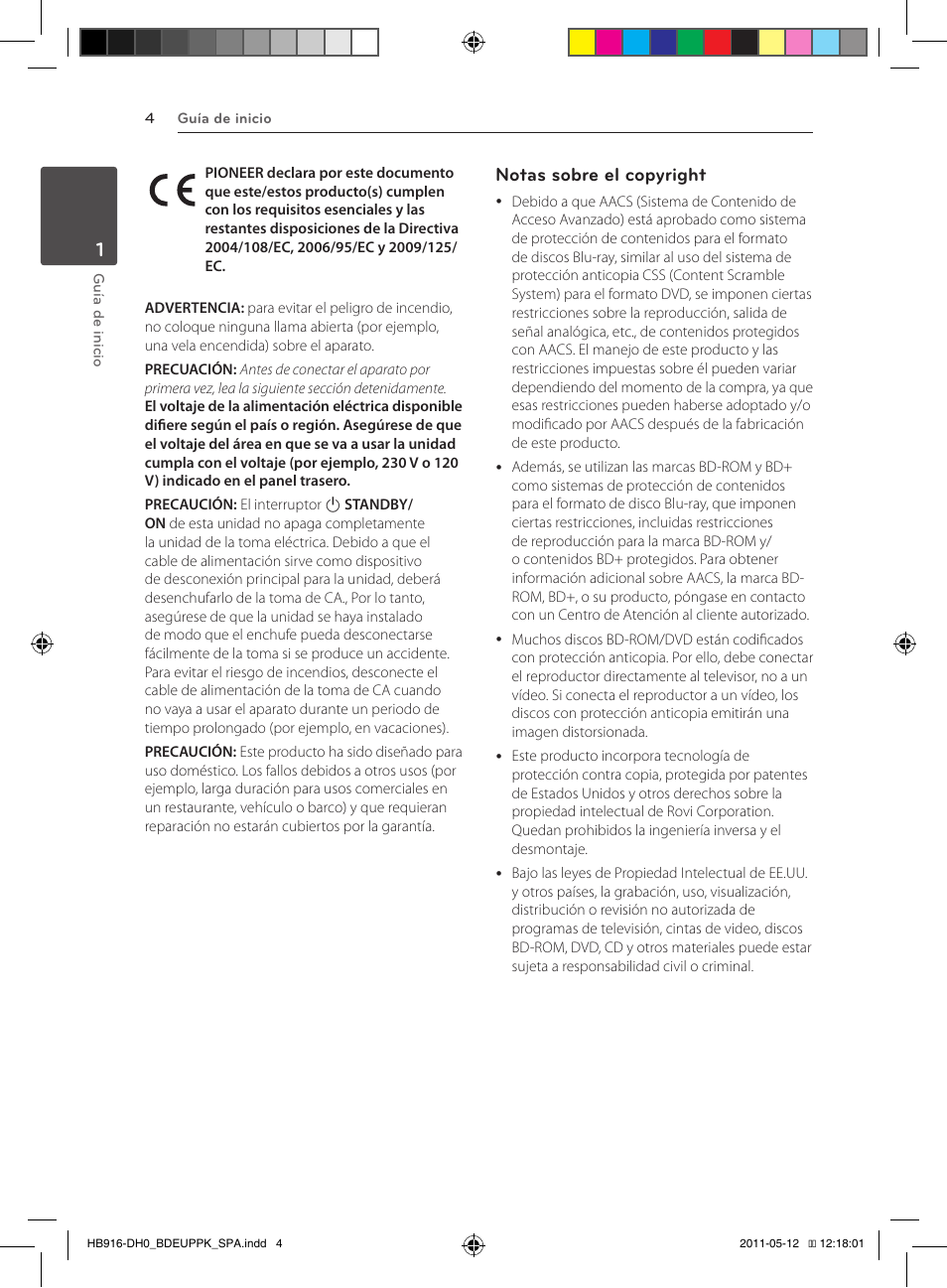 Notas sobre el copyright | Pioneer BCS-414 User Manual | Page 266 / 400