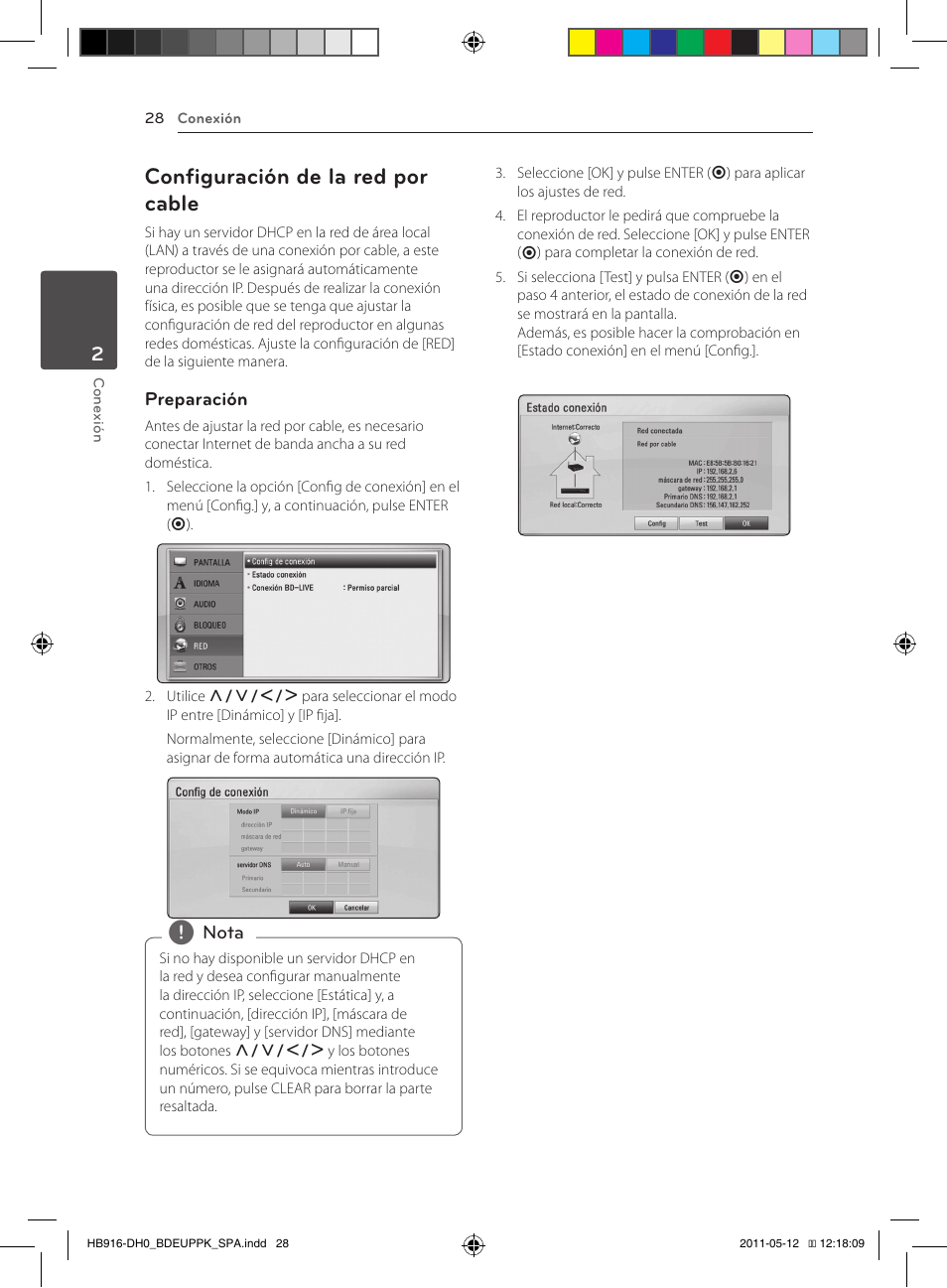 28 – configuración de la red por cable, Configuración de la red por cable | Pioneer BCS-414 User Manual | Page 290 / 400
