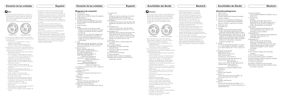 Diagrama de conexión, Anschlussdiagramm | Pioneer DEH-6200BT User Manual | Page 7 / 8