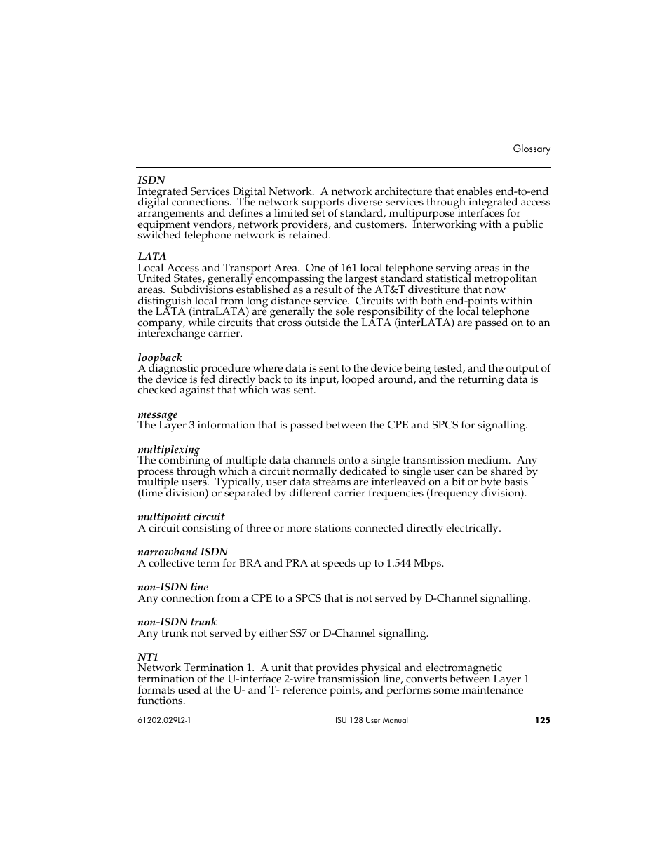 ADTRAN ISU 128 User Manual | Page 140 / 152