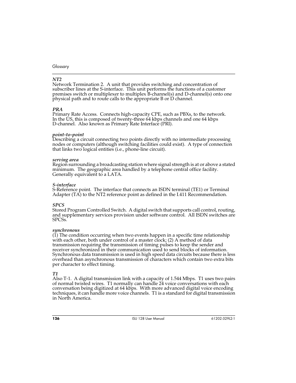 ADTRAN ISU 128 User Manual | Page 141 / 152