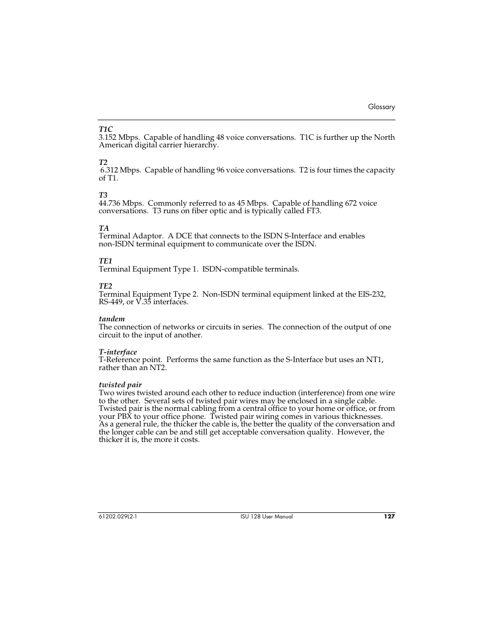 ADTRAN ISU 128 User Manual | Page 142 / 152