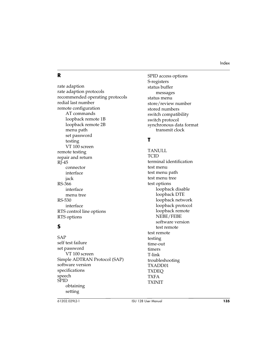 ADTRAN ISU 128 User Manual | Page 150 / 152