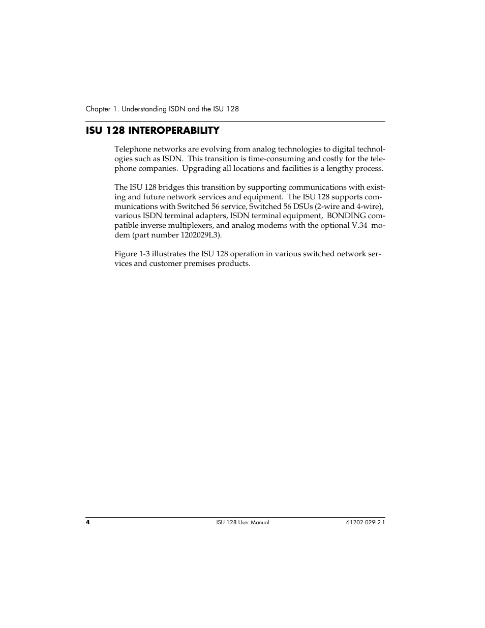 Isu 128 interoperability | ADTRAN ISU 128 User Manual | Page 19 / 152