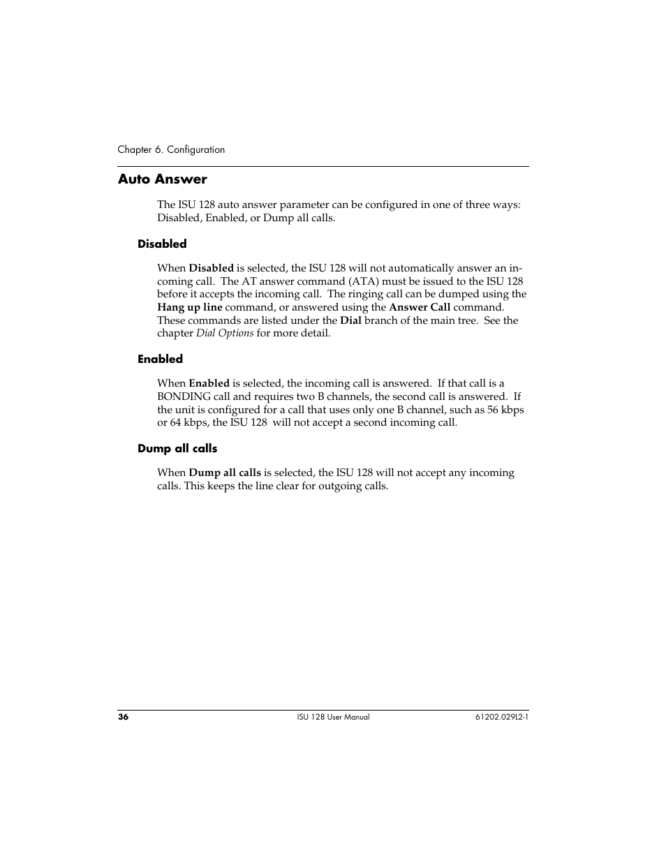 Auto answer | ADTRAN ISU 128 User Manual | Page 51 / 152