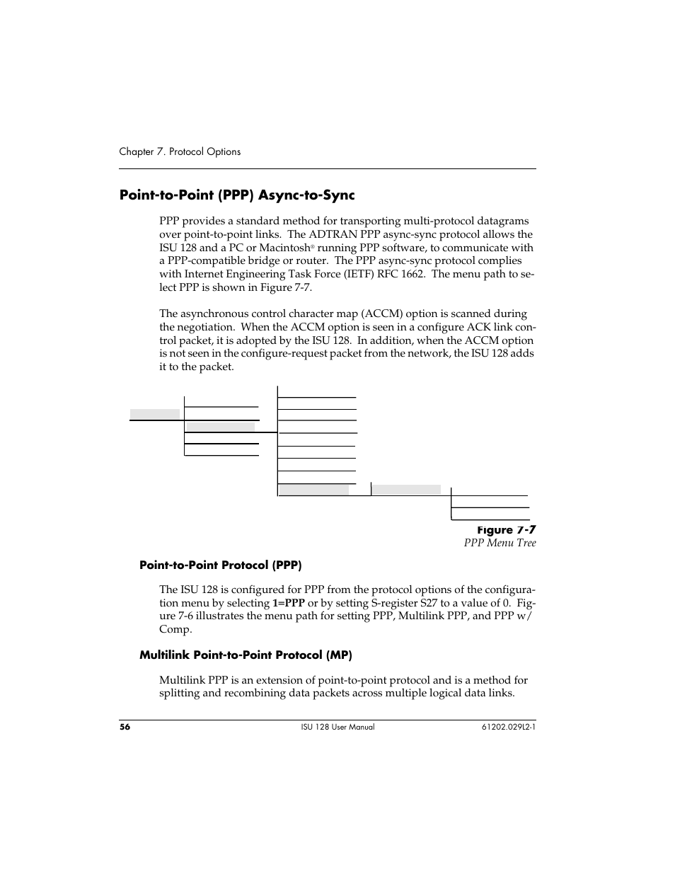 Point-to-point (ppp) async-to-sync | ADTRAN ISU 128 User Manual | Page 71 / 152