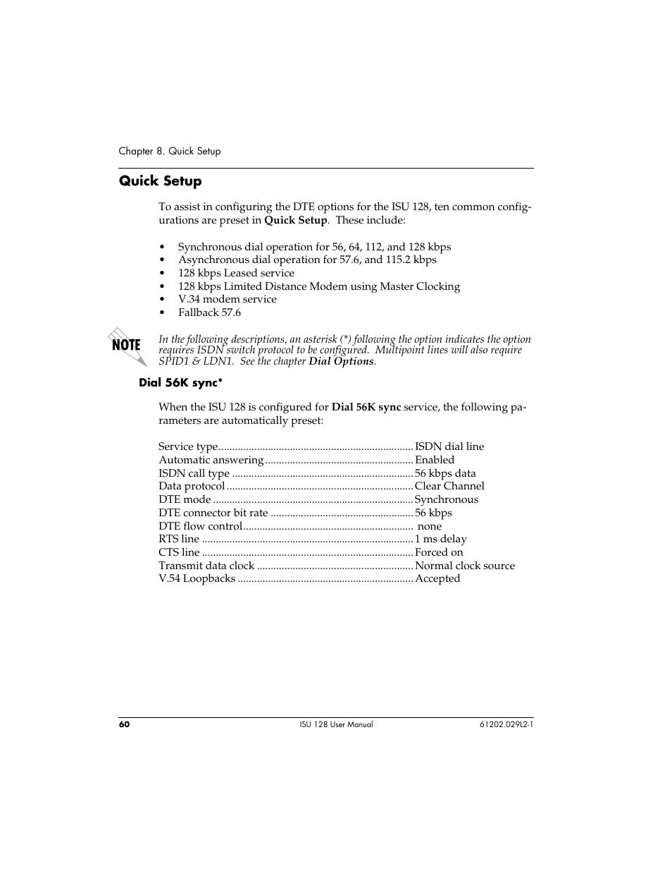 Quick setup | ADTRAN ISU 128 User Manual | Page 75 / 152