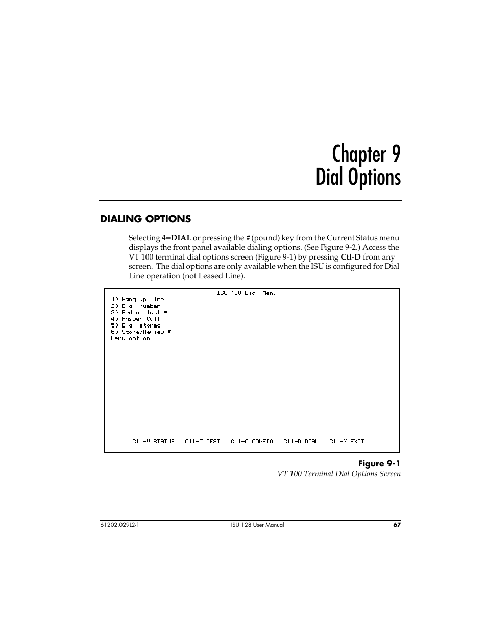 Chapter 9 dial options | ADTRAN ISU 128 User Manual | Page 82 / 152