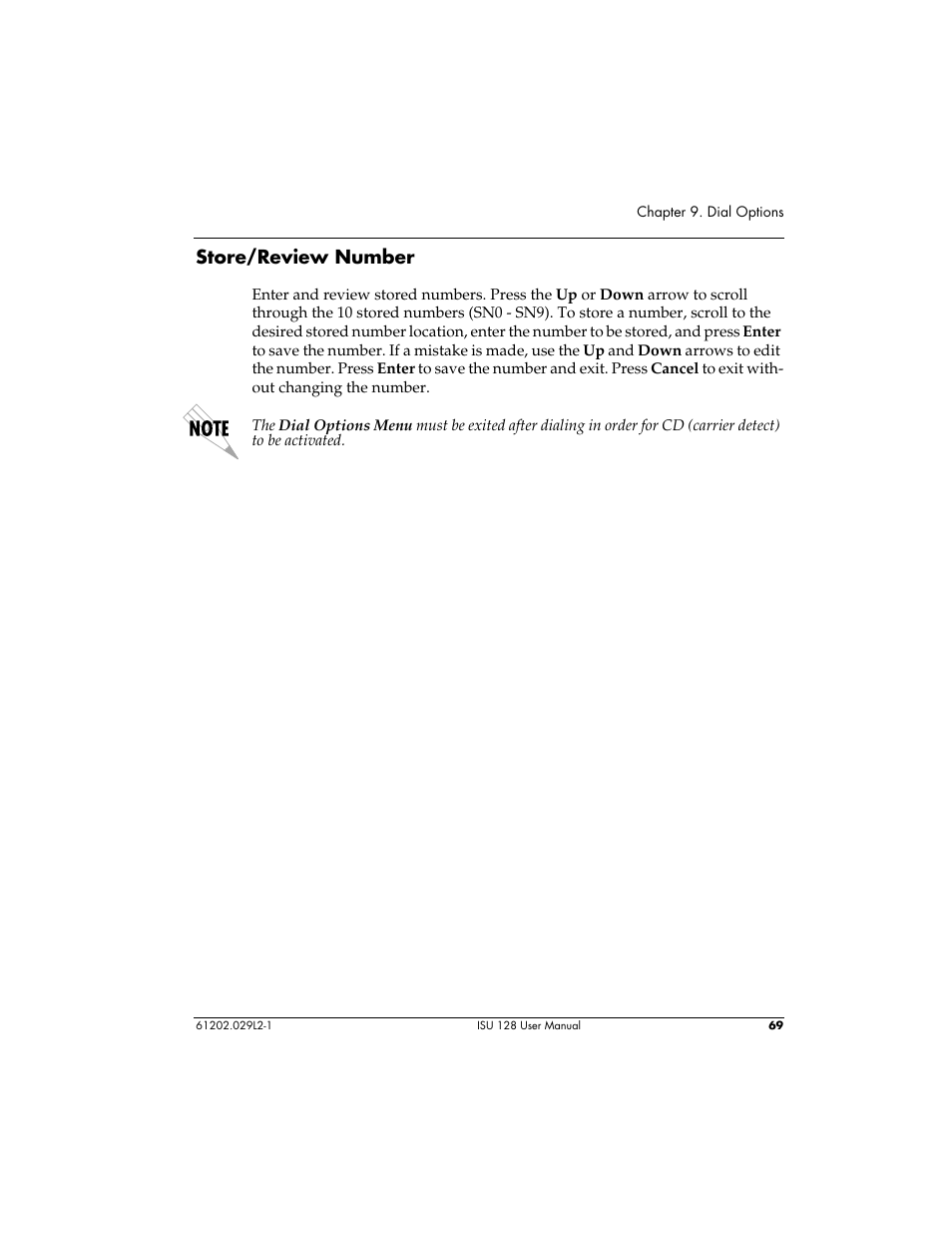 Store/review number | ADTRAN ISU 128 User Manual | Page 84 / 152