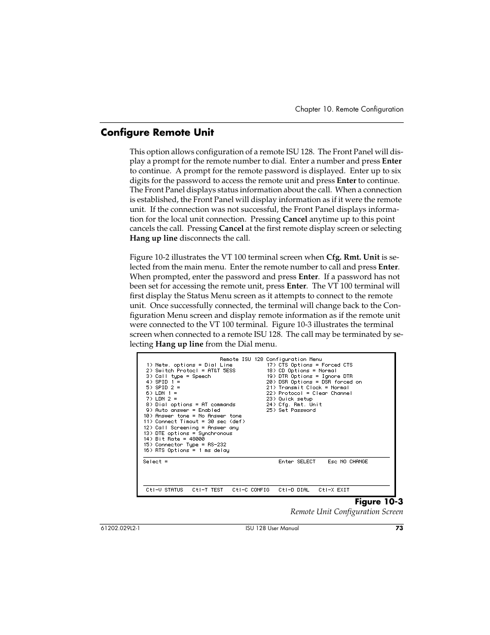 Configure remote unit | ADTRAN ISU 128 User Manual | Page 88 / 152