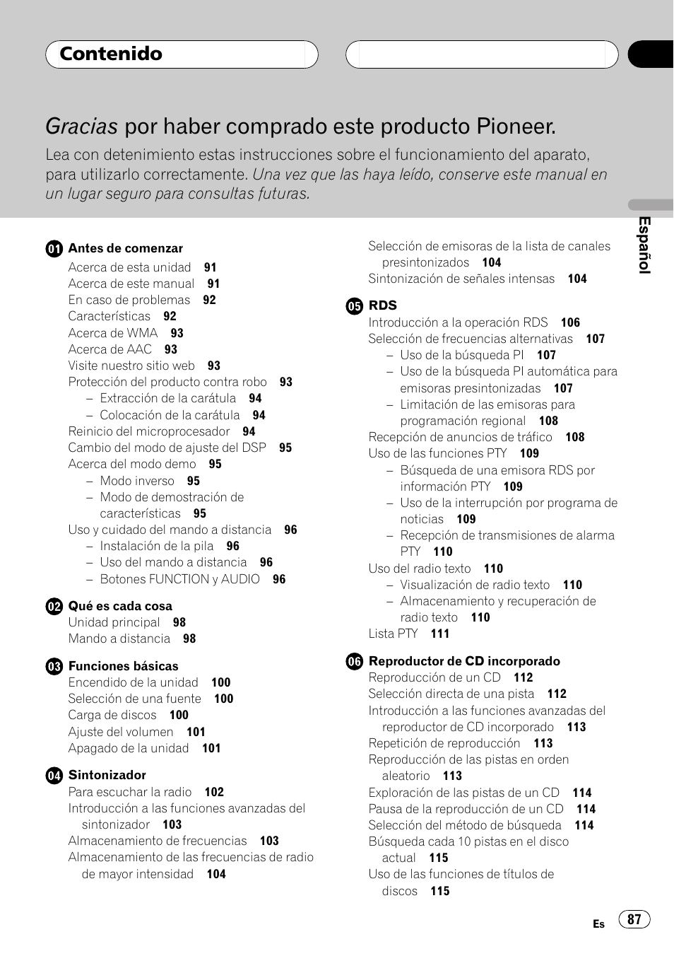 Pioneer DEH-P88RS-II User Manual | Page 87 / 180