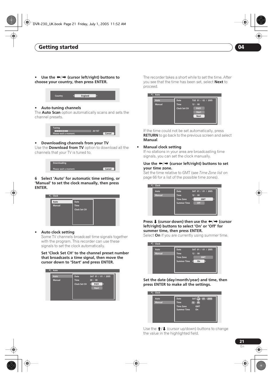 Getting started 04 | Pioneer DVR-230-S User Manual | Page 21 / 76