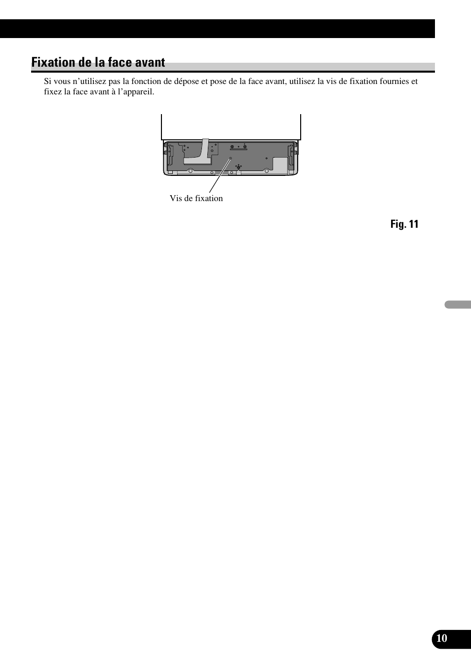 Fixation de la face avant | Pioneer DEH-P75BT User Manual | Page 47 / 86