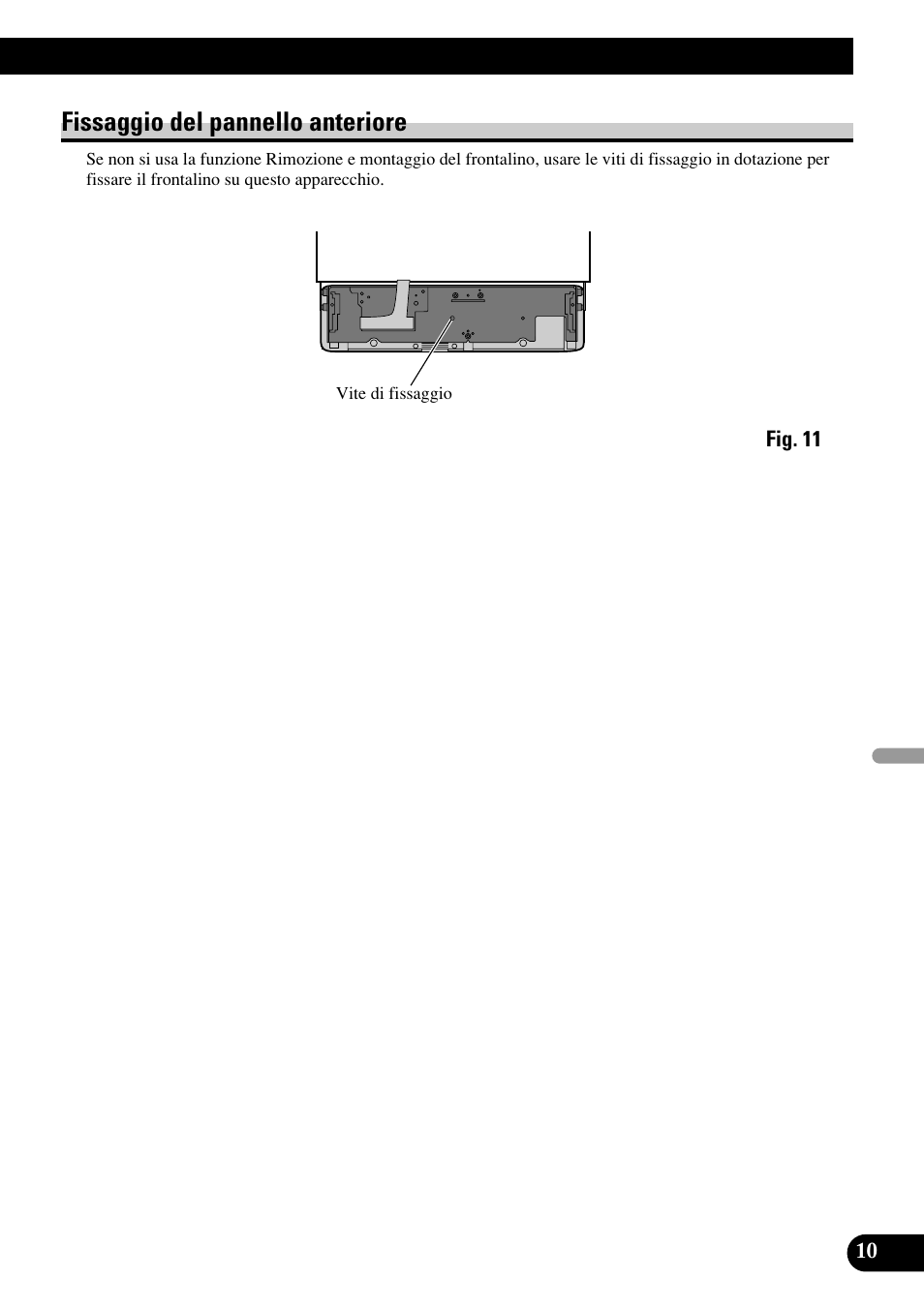 Fissaggio del pannello anteriore | Pioneer DEH-P75BT User Manual | Page 59 / 86