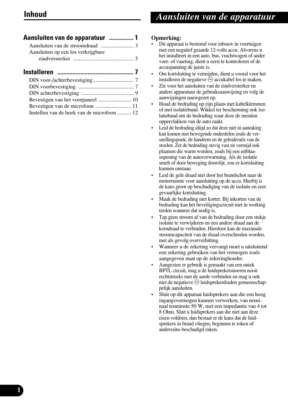 Nederlands, Aansluiten van de apparatuur, Inhoud | Pioneer DEH-P75BT User Manual | Page 62 / 86