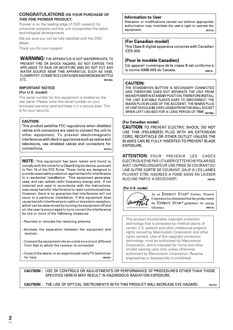 Pioneer DV-343 User Manual | Page 2 / 56