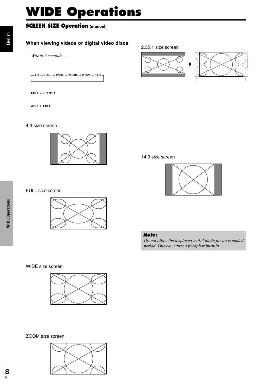 Wide operations | Pioneer PDP-615EX User Manual | Page 13 / 106