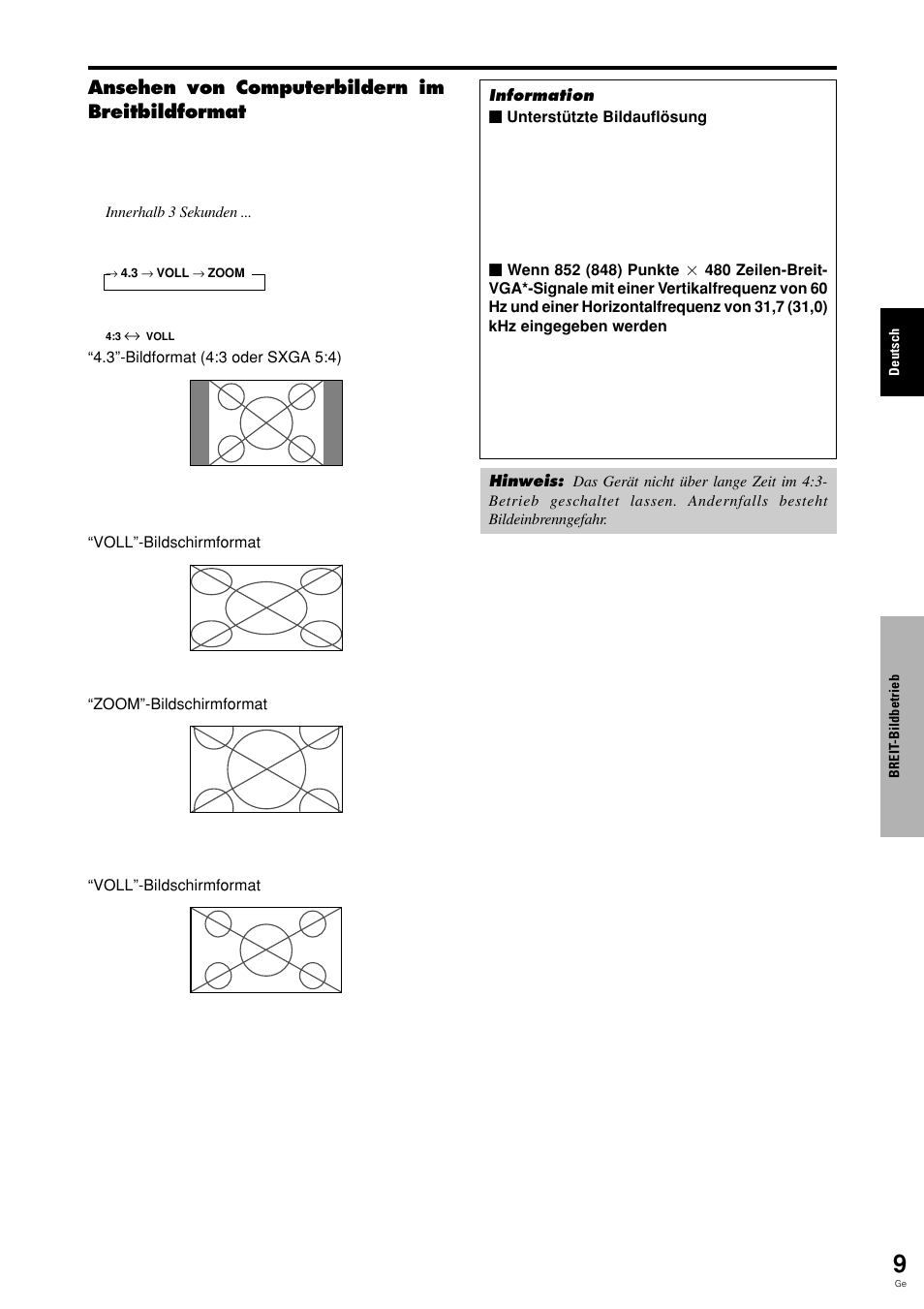 Ansehen von computerbildern im breitbildformat | Pioneer PDP-615EX User Manual | Page 84 / 106