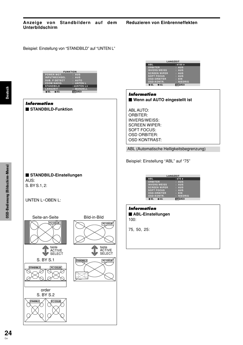 Seite-an-seite bild-in-bild, S. by s.1 | Pioneer PDP-615EX User Manual | Page 99 / 106