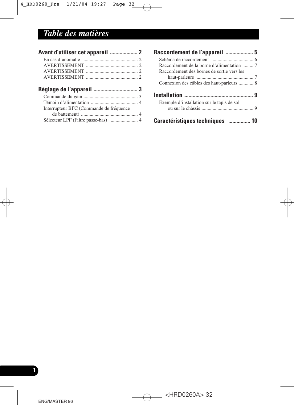 Pioneer GM-5000T User Manual | Page 32 / 62