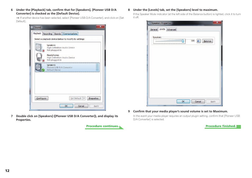 Procedure continues | Pioneer U-05-S User Manual | Page 12 / 19