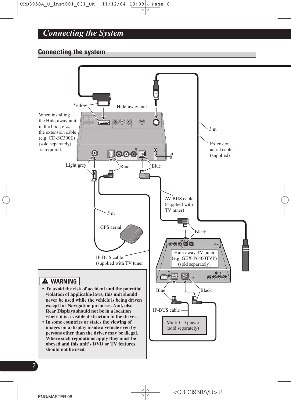 Connecting the system | Pioneer AVIC-X1R User Manual | Page 8 / 181