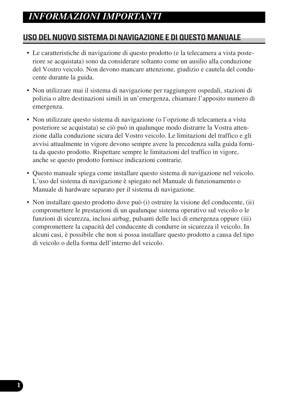 D4070a_u_inst130_161_ita, Informazioni importanti | Pioneer AVIC-X1BT User Manual | Page 130 / 194