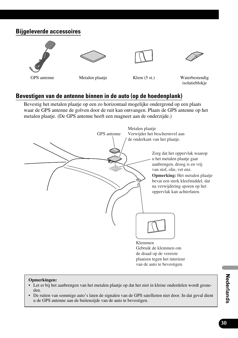 Bijgeleverde accessoires | Pioneer AVIC-X1BT User Manual | Page 191 / 194