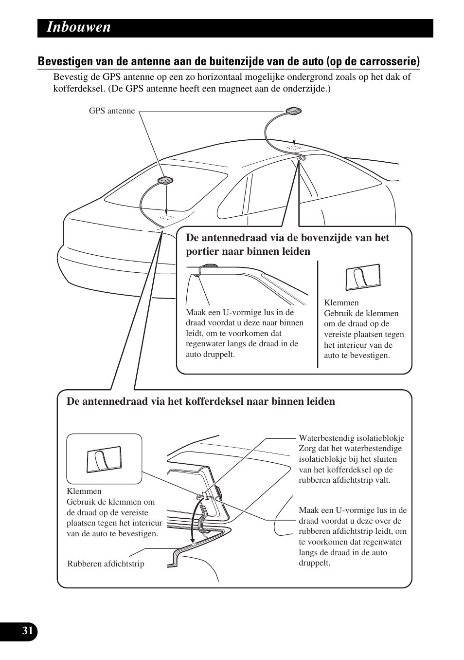 Inbouwen | Pioneer AVIC-X1BT User Manual | Page 192 / 194