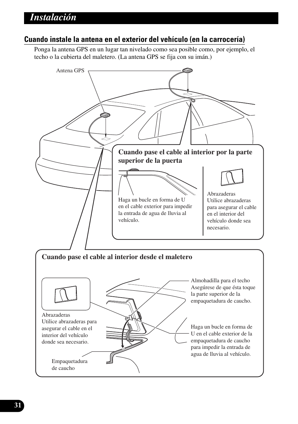 Instalación | Pioneer AVIC-X1BT User Manual | Page 64 / 194