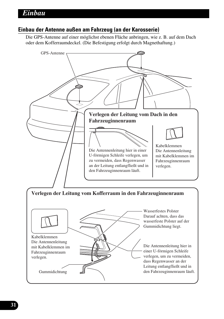 Einbau | Pioneer AVIC-X1BT User Manual | Page 96 / 194