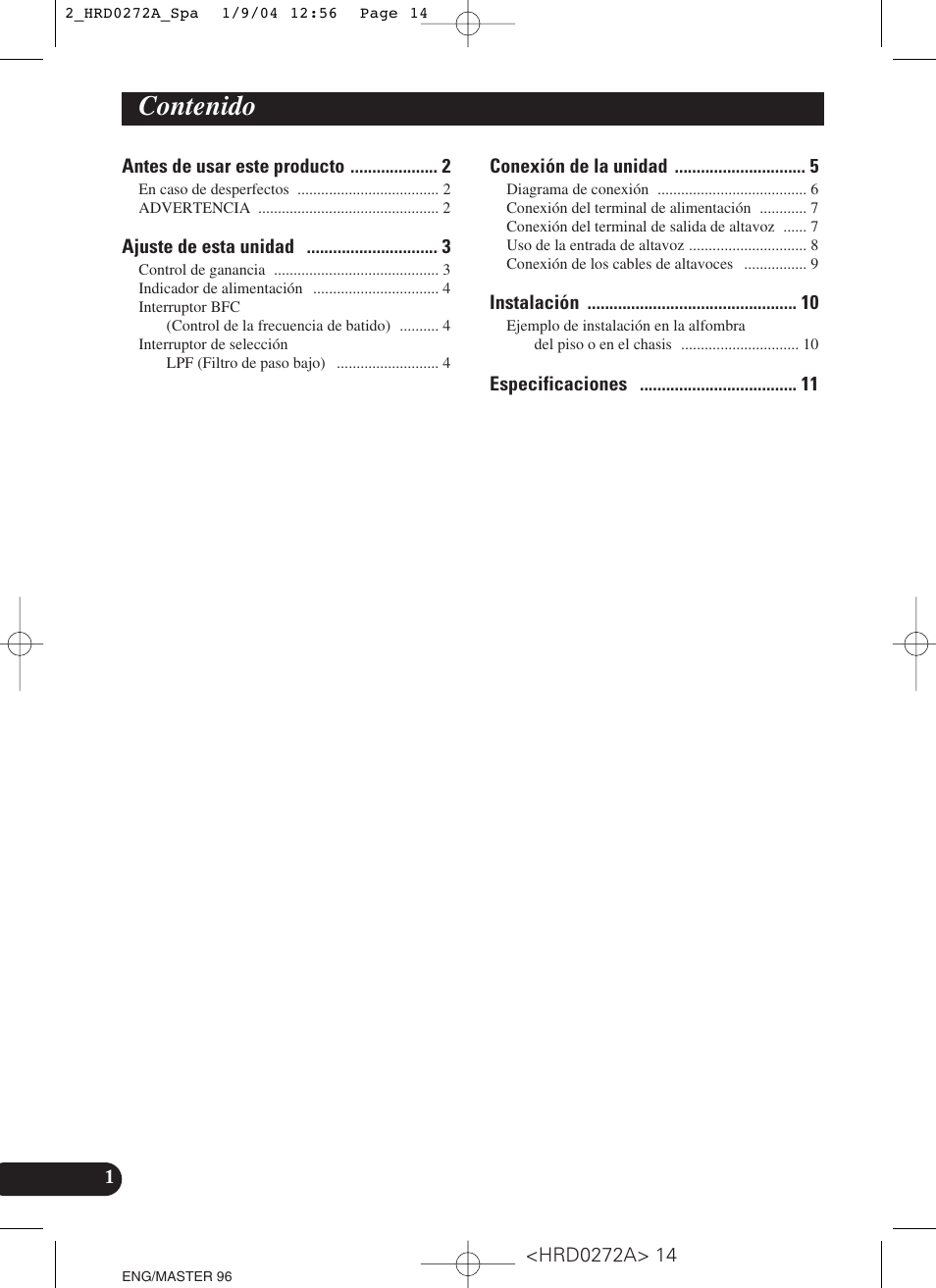 Pioneer GM-3000T User Manual | Page 14 / 73