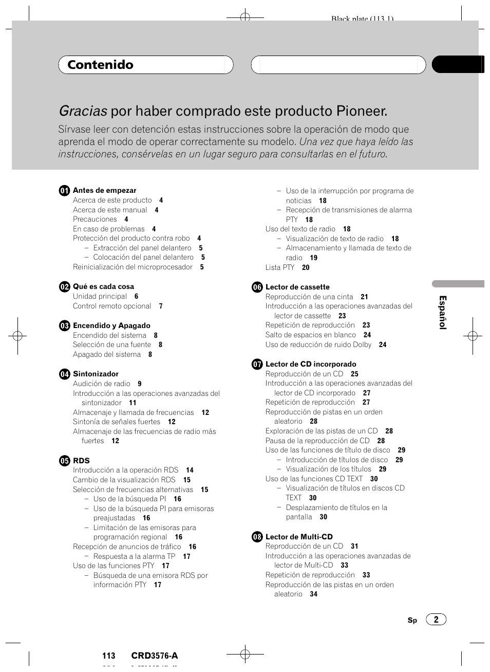 Pioneer FH-P4100R User Manual | Page 113 / 168