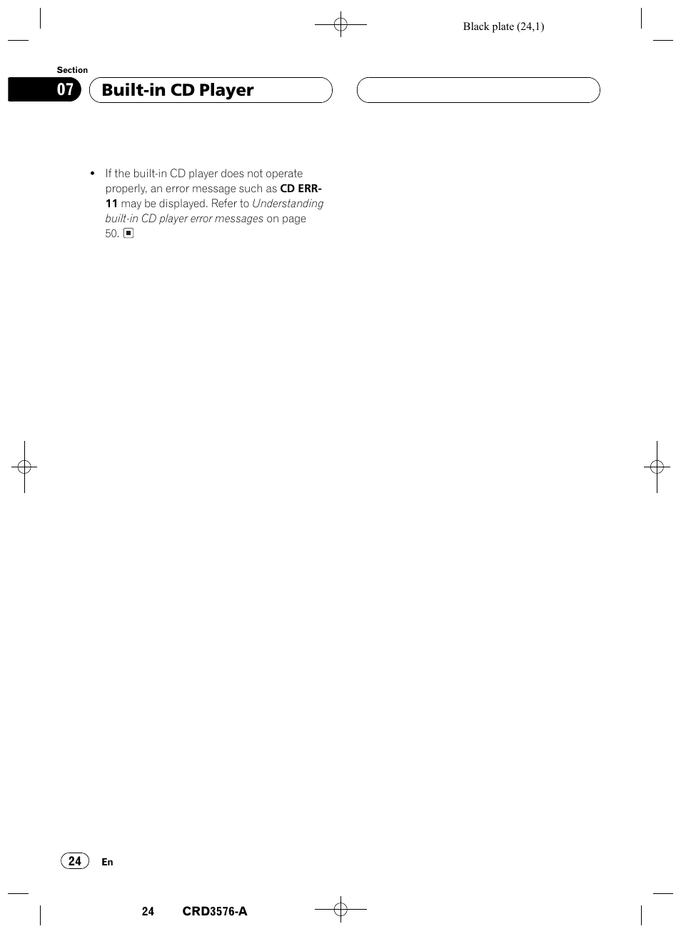 Built-in cd player 07 | Pioneer FH-P4100R User Manual | Page 24 / 168