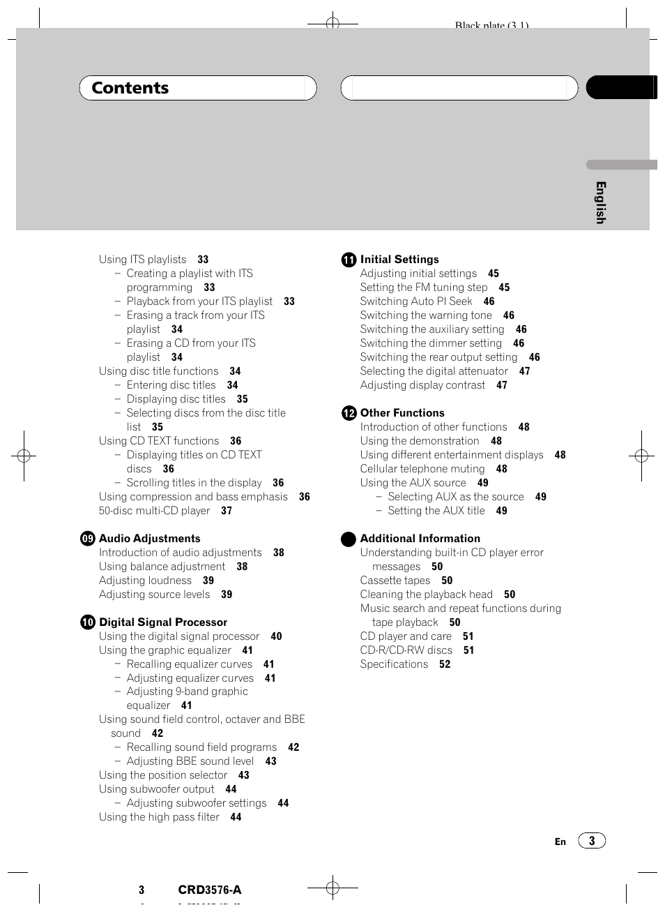 Pioneer FH-P4100R User Manual | Page 3 / 168