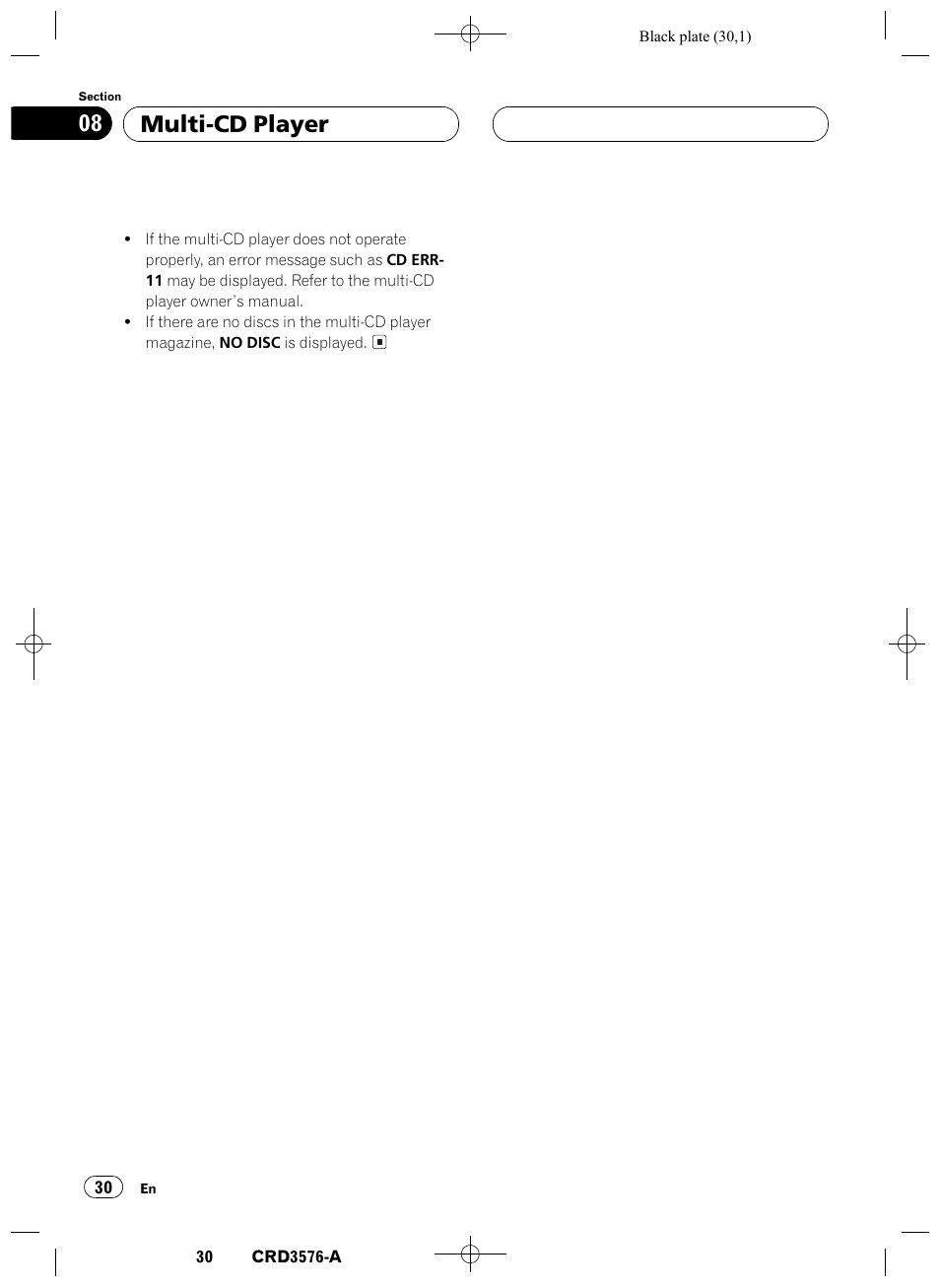 Multi-cd player 08 | Pioneer FH-P4100R User Manual | Page 30 / 168